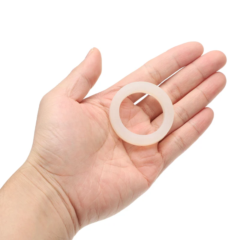12Pcs Silicone Flat Washer DN40 2 5/32" OD X1 1/2" ID x 1/4" Thickness, White