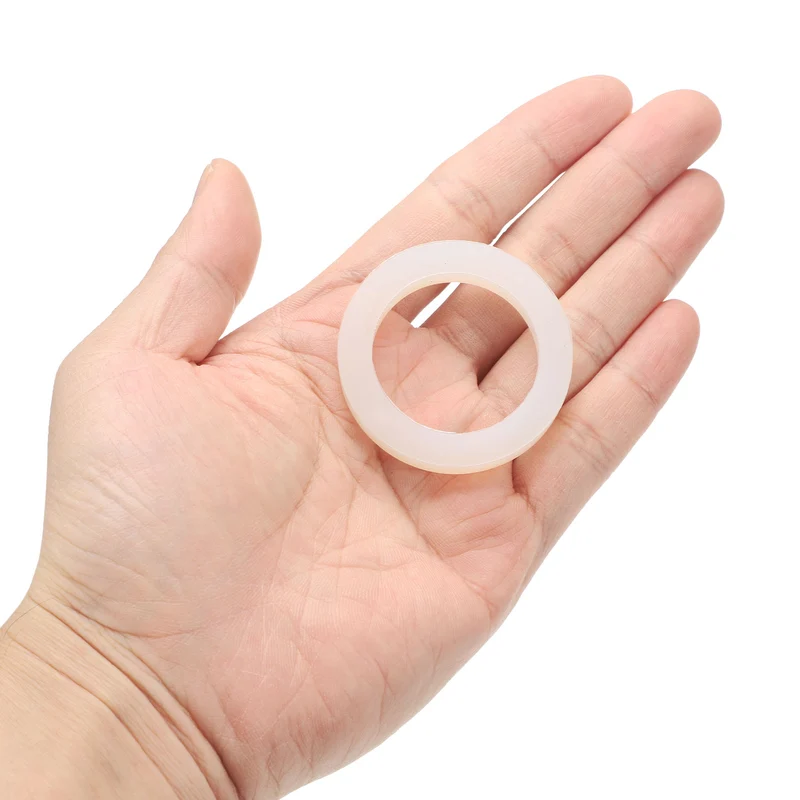 12Pcs Silicone Flat Washer DN32 1 13/16" OD x1 1/5" ID x 1/4" Thickness, White