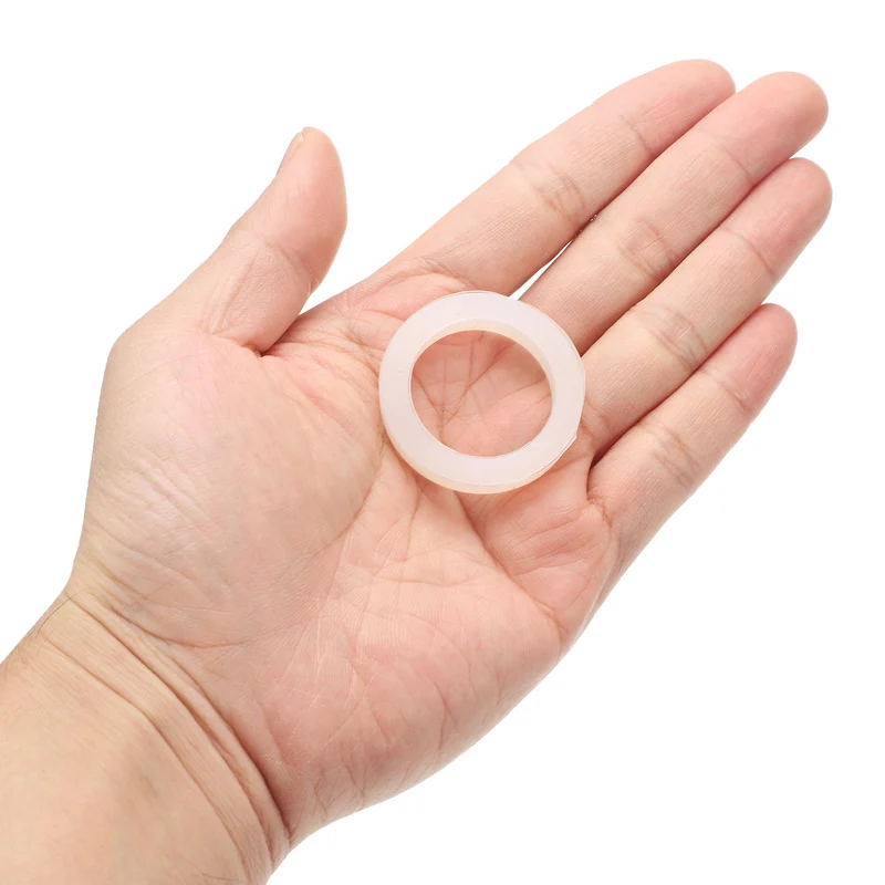12Pcs Silicone Flat Washer DN25 1 3/8" OD x1" ID x 1/4" Thickness White