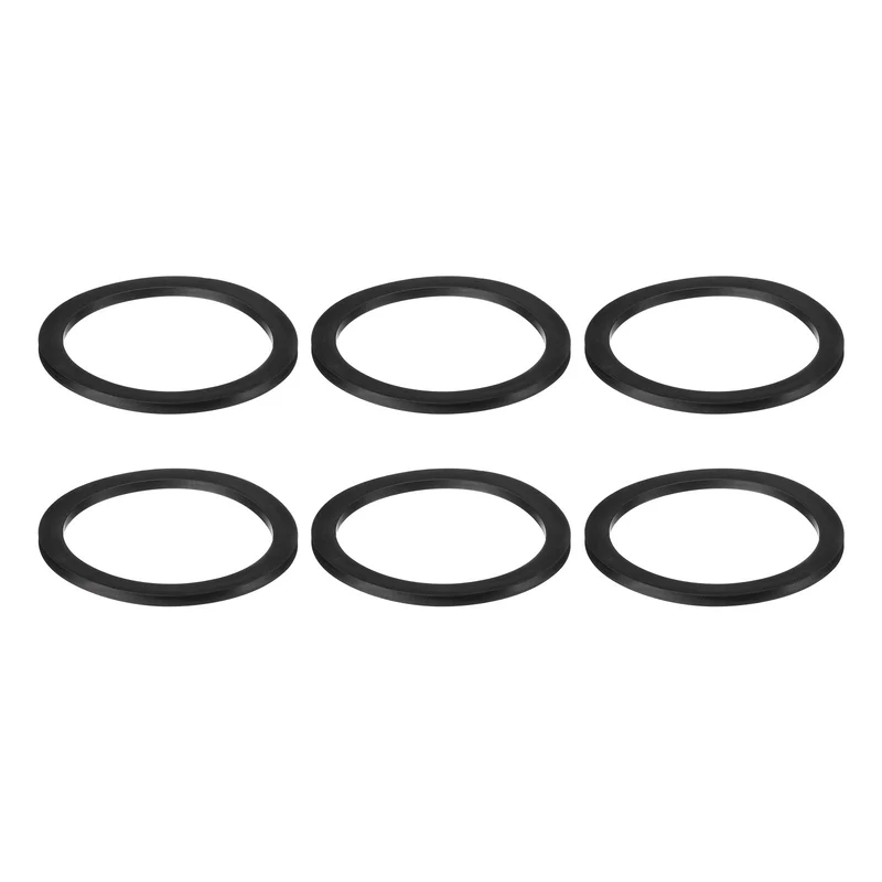 6 Pcs Nitrile Rubber Flat Washer DN100 4 13/16"OD x4"ID x 1/4"Thick, Black