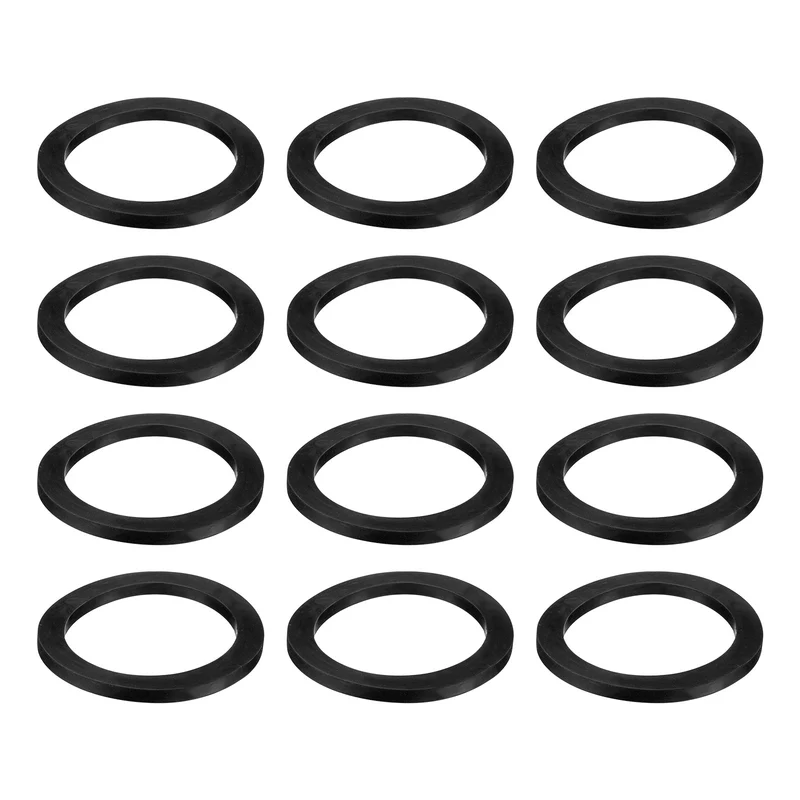12 Pcs Nitrile Rubber Flat Washer DN80 3 5/8"OD x3"ID x 1/4"Thick, Black