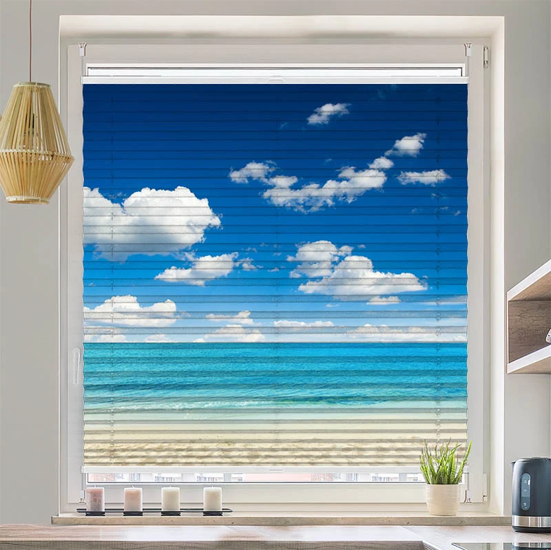 Plissee Motiv "Meer Mit Blauem Himmel"