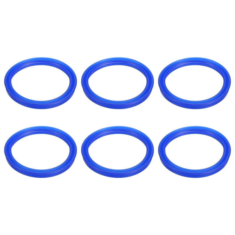 6 Pcs UN Radial Shaft Seal, 50mm ID x 58mm OD x 6mm Width TPU Oil Seal, Blue