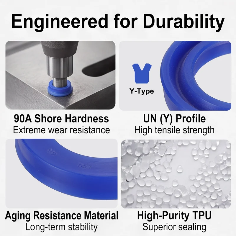 2 Pcs UN Radial Shaft Seal, 45mm ID x 70mm OD x 12mm Width TPU Oil Seal, Blue