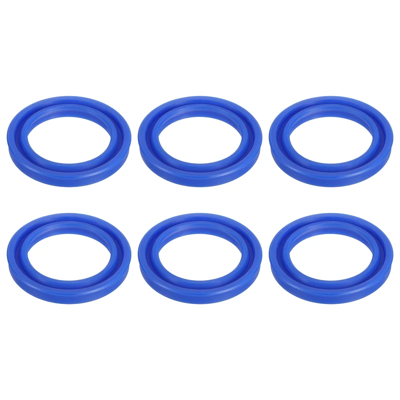 6 Pcs UN Radial Shaft Seal, 45mm ID x 63mm OD x 8mm Width TPU Oil Seal, Blue