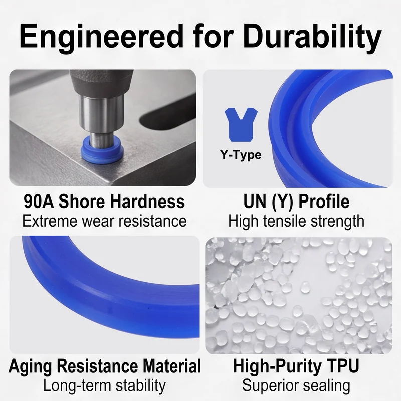 2 Pcs UN Radial Shaft Seal, 45mm ID x 60mm OD x 8mm Width TPU Oil Seal, Blue