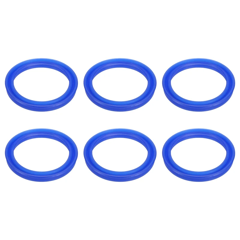 6 Pcs UN Radial Shaft Seal, 45mm ID x 55mm OD x 6mm Width TPU Oil Seal, Blue
