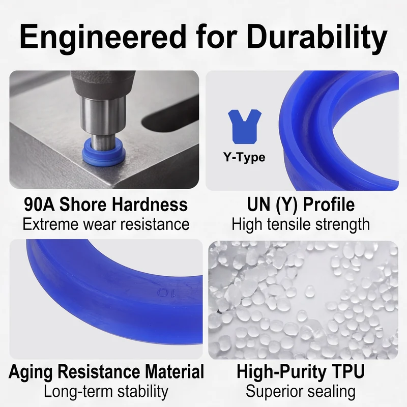 2 Pcs UN Radial Shaft Seal, 40mm ID x 60mm OD x 10mm Width TPU Oil Seal, Blue