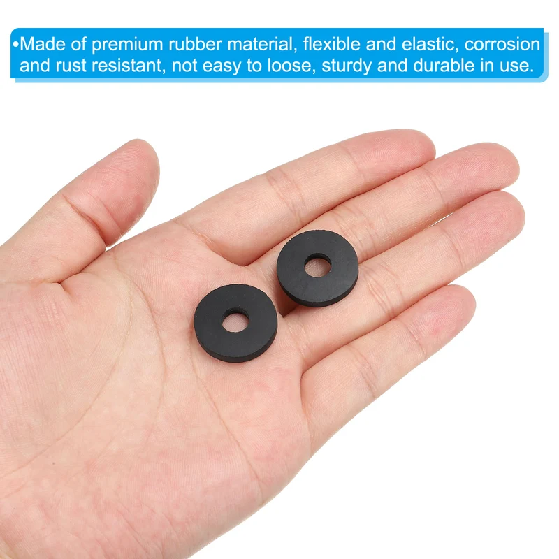 120Pcs Rubber Washers, 3/4" OD x 1/4" ID x 1/8" Thickness Rubber Grommets