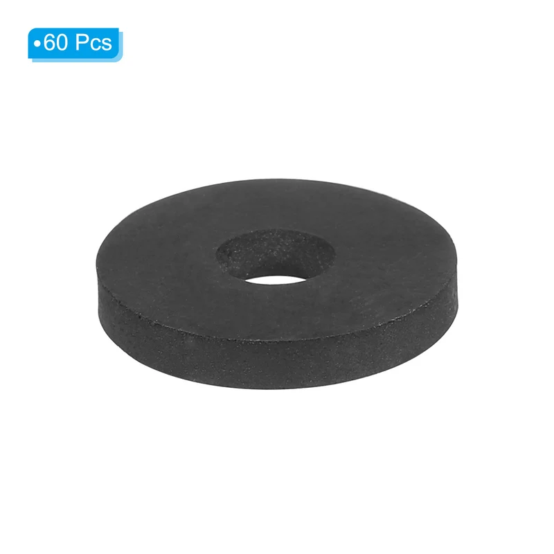 60Pcs Rubber Washers, 3/4" OD x 1/4" ID x 1/8" Thickness Rubber Grommets