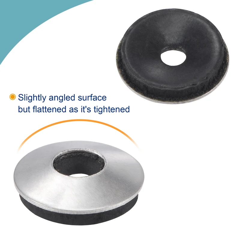 20pcs Bonded Sealing Washers 14x4.8x2.8mm Stainless Steel EPDM Screw Gasket