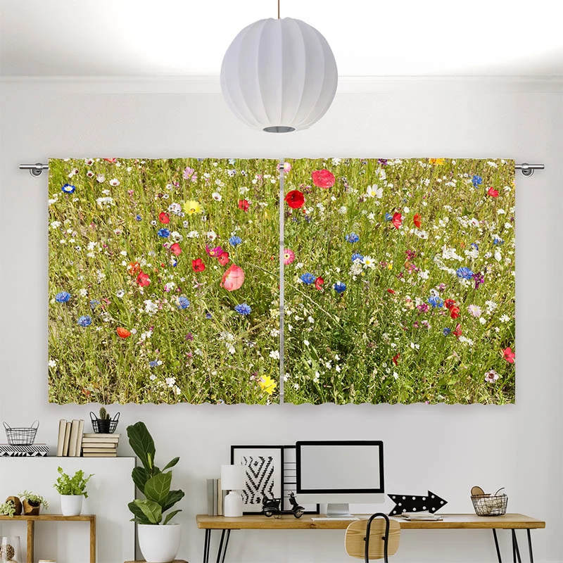 Vorhang Motiv "Wiese mit Wildblumen"