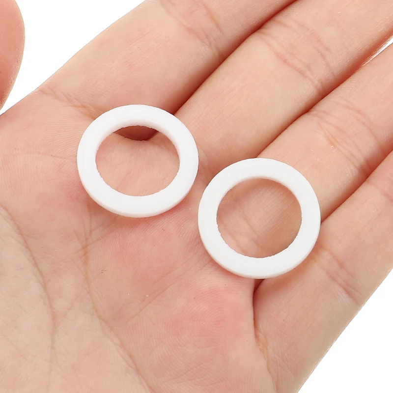 30Pcs PTFE Flat Washers 14x20x2mm Sealing Spacer Flange Gasket White