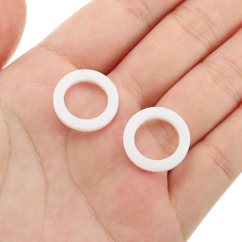10Pcs PTFE Flat Washers 12x18x2mm Sealing Spacer Flange Gasket White