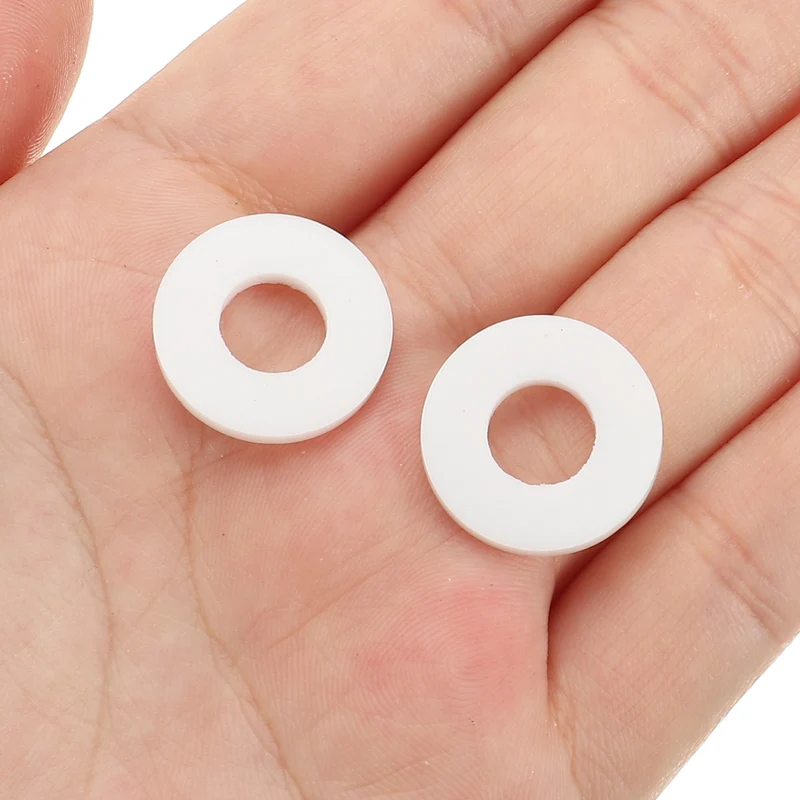 30Pcs PTFE Flat Washers 8x18x2mm Sealing Spacer Flange Gasket White,