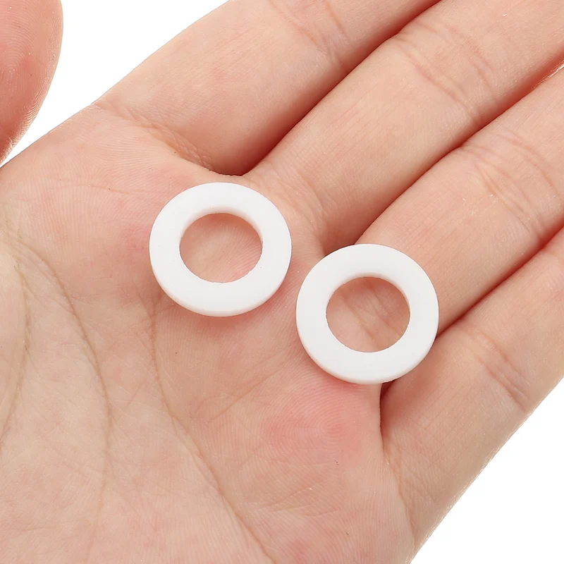 10Pcs PTFE Flat Washers 10x17x2mm Sealing Spacer Flange Gasket White