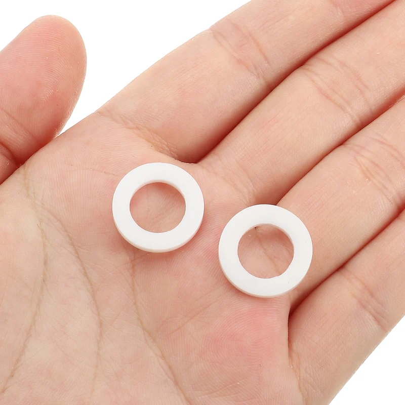 30Pcs PTFE Flat Washers 10x16x2mm Sealing Spacer Flange Gasket White
