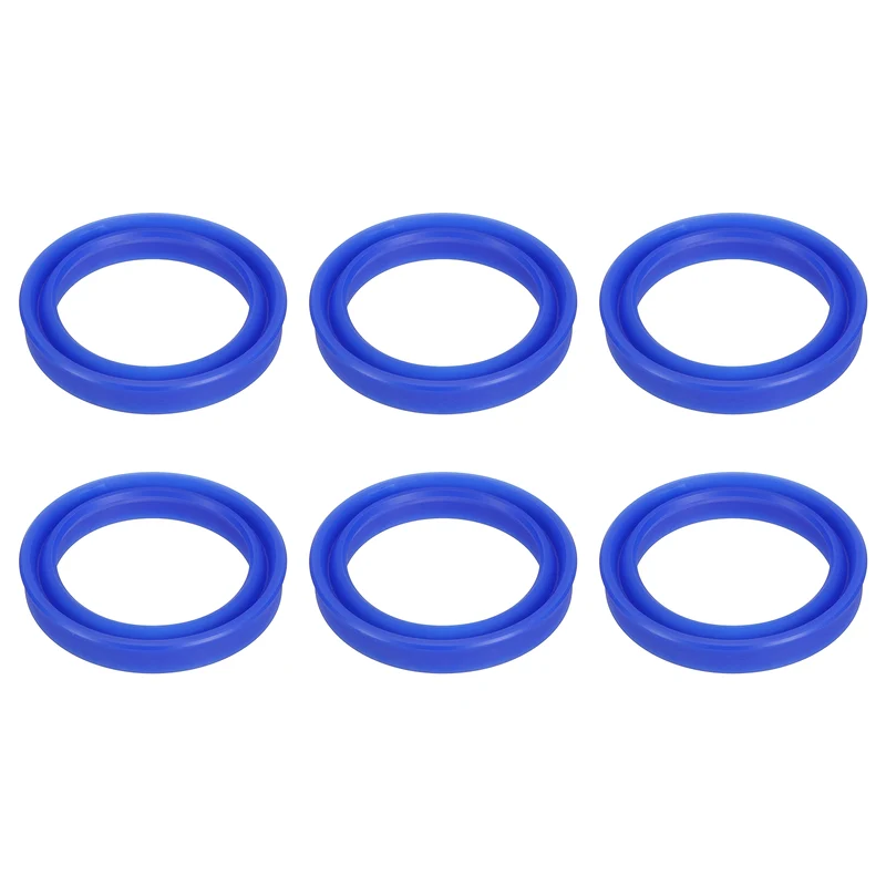 6 Pcs UN Radial Shaft Seal, 40mm ID x 52mm OD x 8mm Width TPU Oil Seal, Blue