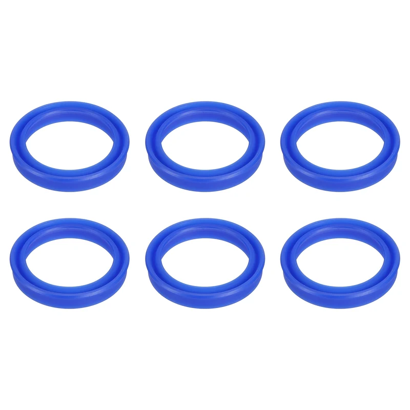 6 Pcs UN Radial Shaft Seal, 40mm ID x 50mm OD x 8mm Width TPU Oil Seal, Blue