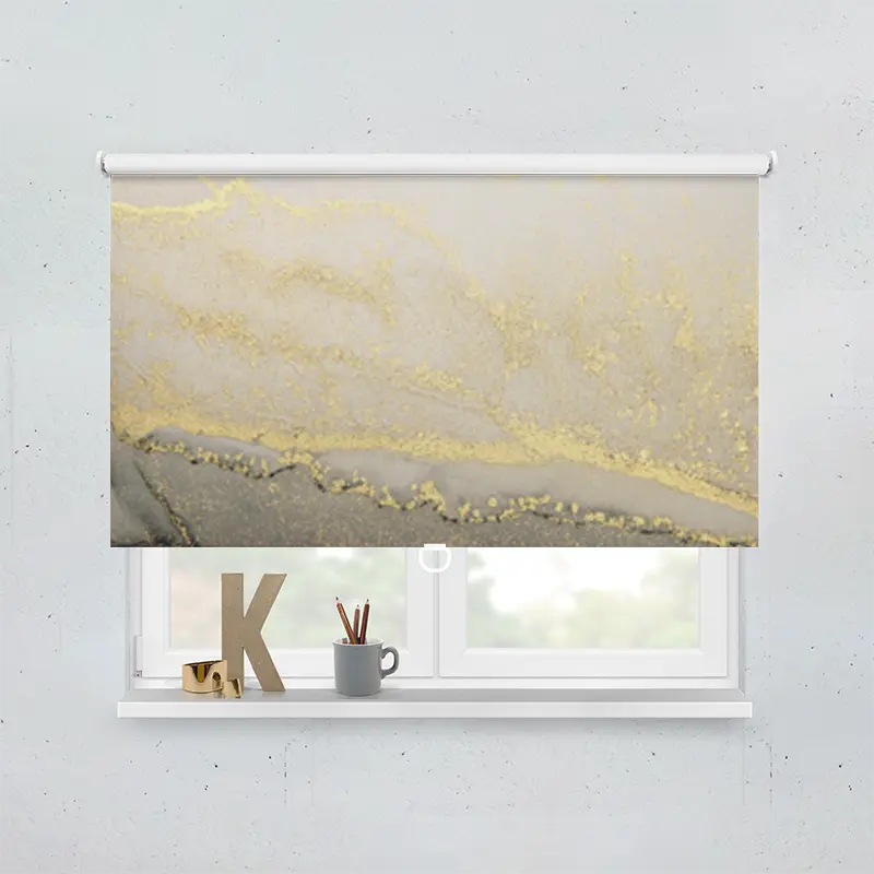 Springrollo Motiv "Weiss Gold Marmor"
