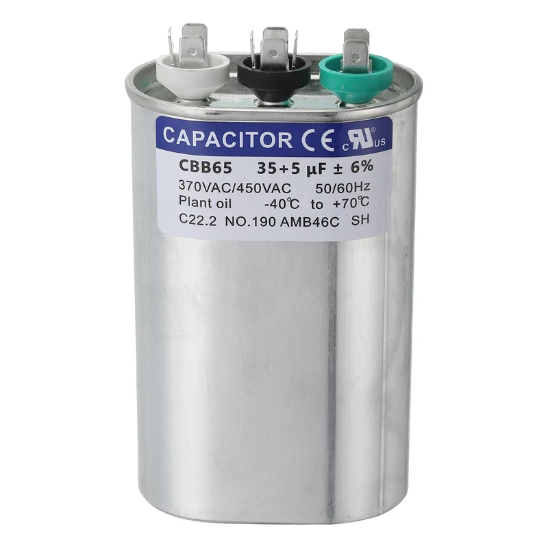 CBB65 Capacitor, 35+5uF 370-440 VAC 50/60Hz Aluminium Capacitor