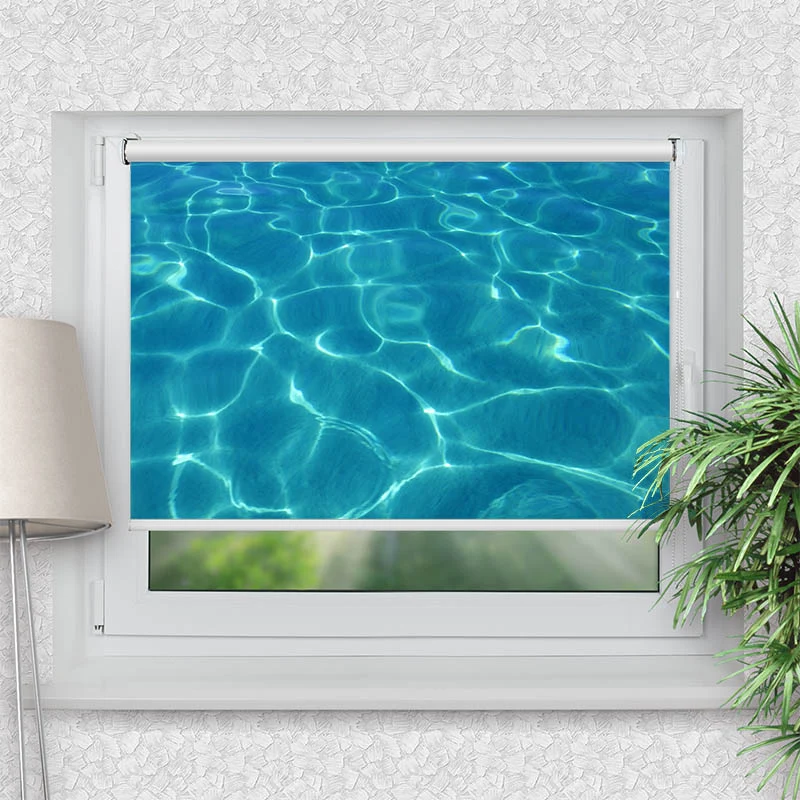Klemmfix Rollo "Wasser" | Motiv-Klemmrollo