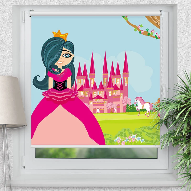 Klemmfix Rollo "Prinzessin Vor dem Schloss" | Motiv-Klemmrollo