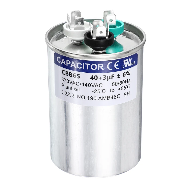 40+3MFD CBB65 Run Start Capacitor 40+3uF, 370/440V Round AC Capacitor