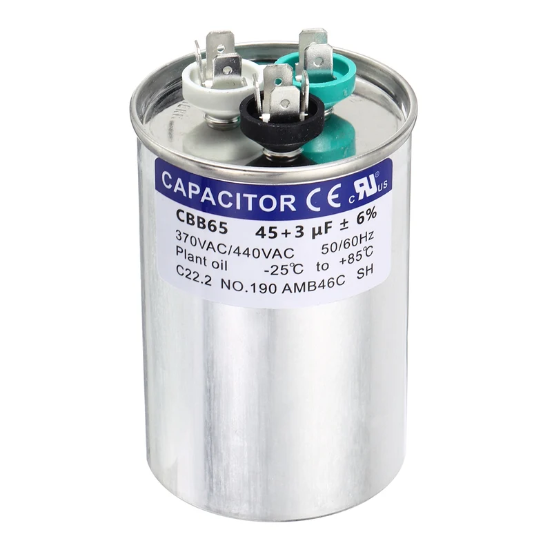 45+3MFD CBB65 Run Start Capacitor 45+3uF 370/440V Round AC Capacitor