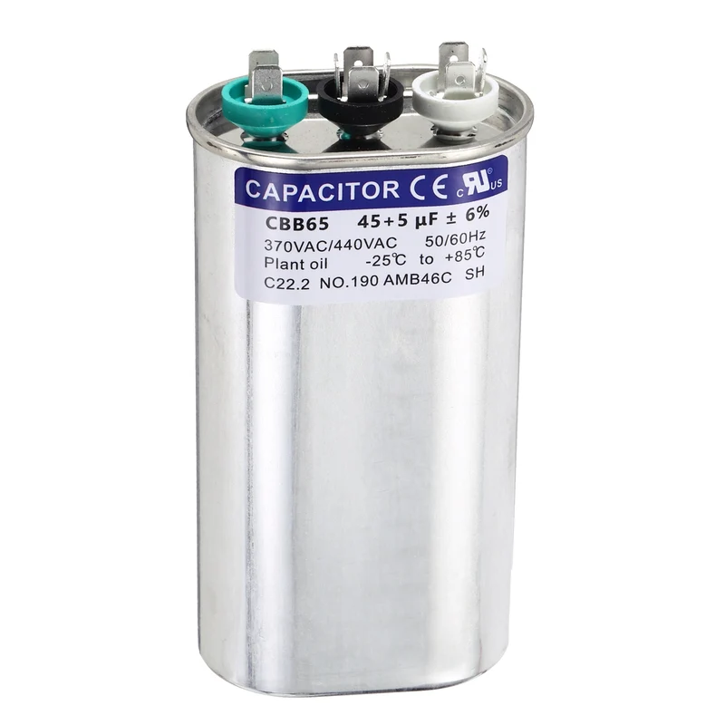 45+5MFD CBB65 Run Start Capacitor 45+5uF 370/440V Oval AC Capacitor