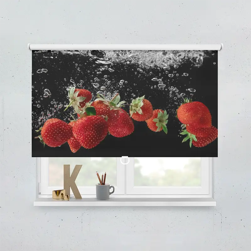 Springrollo Motiv "Frische Erdbeeren"
