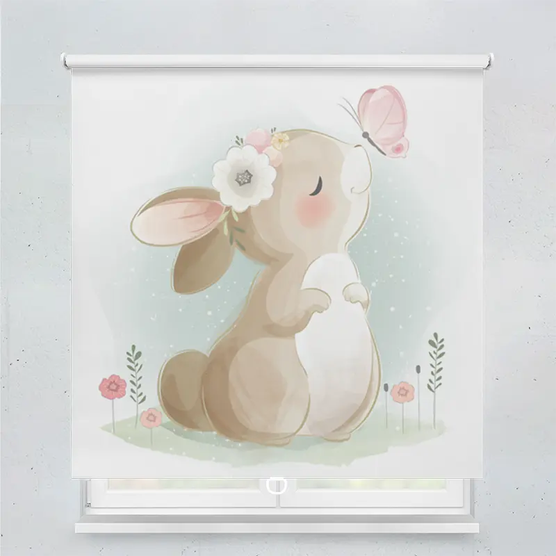 Springrollo Motiv "Hasenkind Schmetterling"