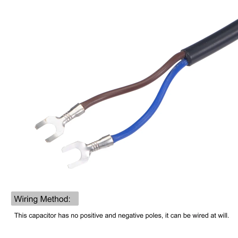 CBB60 Run Capacitor 80uF 250V AC 2 Wires 124x60mm with Terminal for Pump Motor