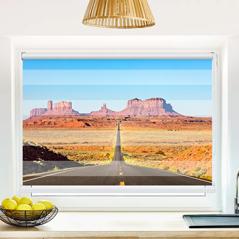 Klemmfix Doppelrollo "Route 66 Monument Valley" | Klemm Doppelrollo