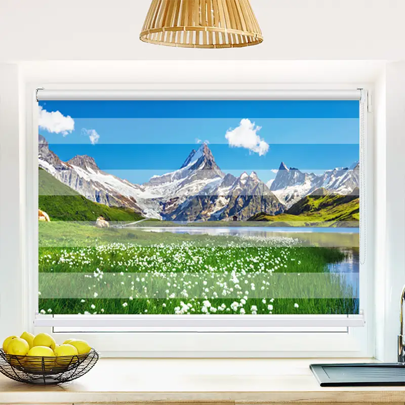 Klemmfix Doppelrollo "Schweizer Alpen Bachalpsee" | Klemm Doppelrollo