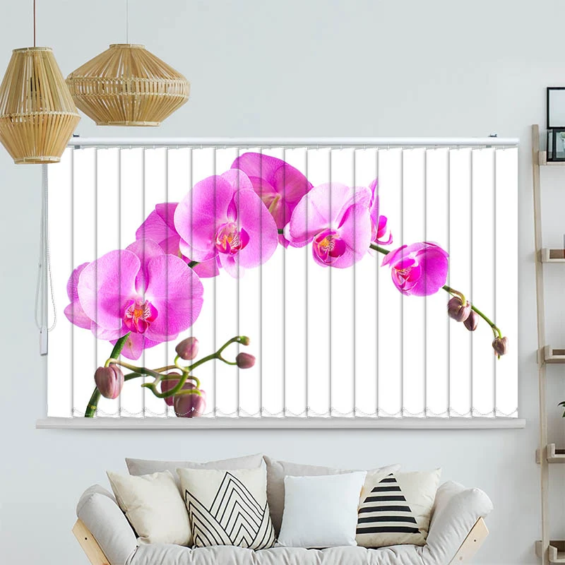 Lamellenvorhang Motiv "Orchidee"