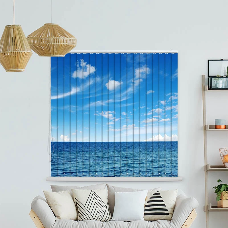 Lamellenvorhang Motiv "Ozean und Blauer Himmel"