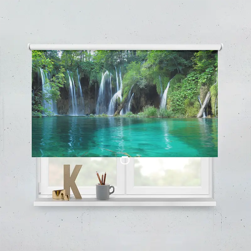 Springrollo Motiv "Kroatien Wasserfall Wald"