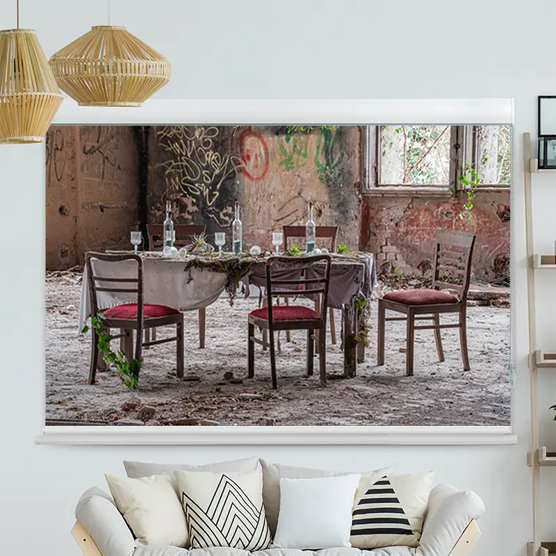 Kassettenrollo Motiv "Lost Place Der Beelitzer Heilstätten" | bis B 420 x H 420 cm