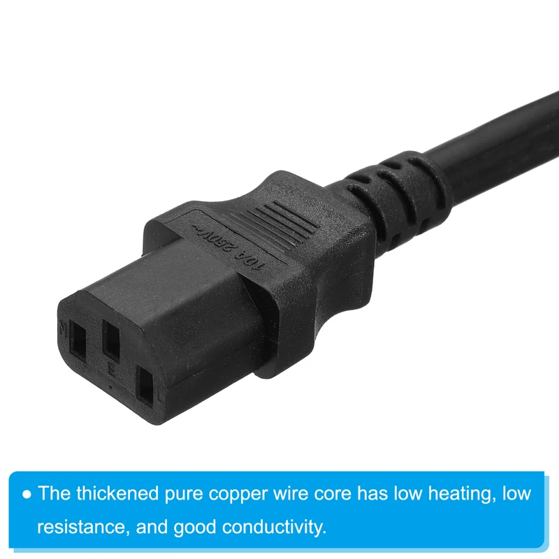 AC Power Cord 3 Prong C20 Male to C13 Female 2.5mm2 10m 32.8Ft 250V 10A 16A