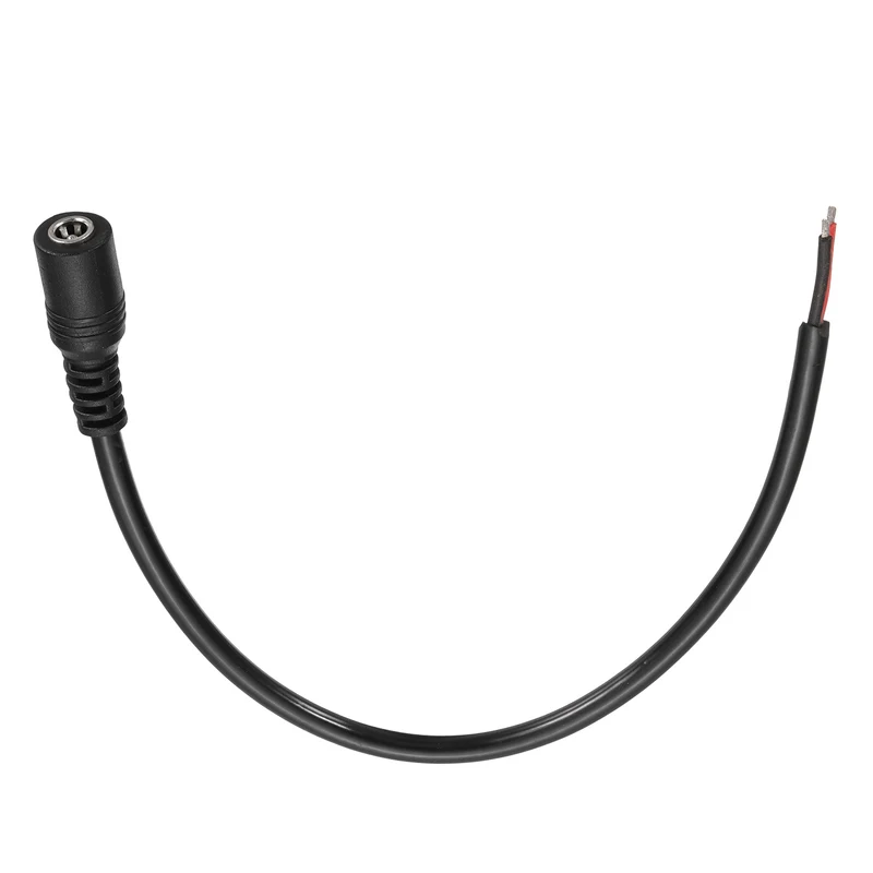 DC Power Pigtail Cable, 30cm/1FT 16AWG 5.5x2.1mm FeMale Barrel Plug
