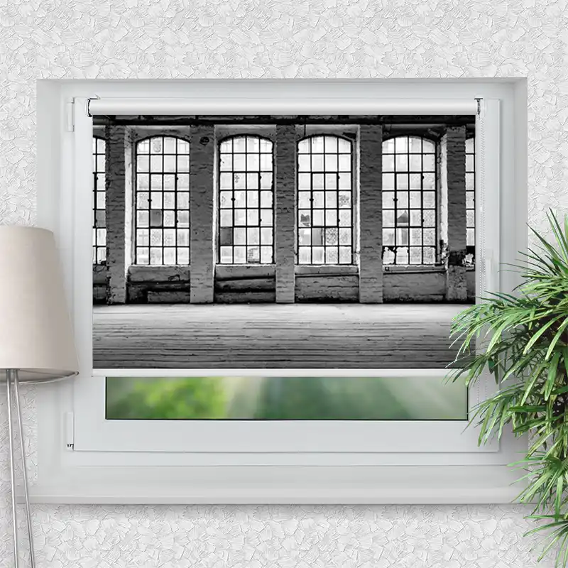 Klemmfix Rollo "Alte Fabrikfenster" | Motiv-Klemmrollo