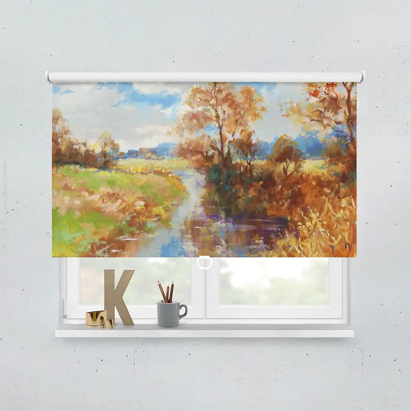 Springrollo Motiv "Herbstlandschaft Aquarell"