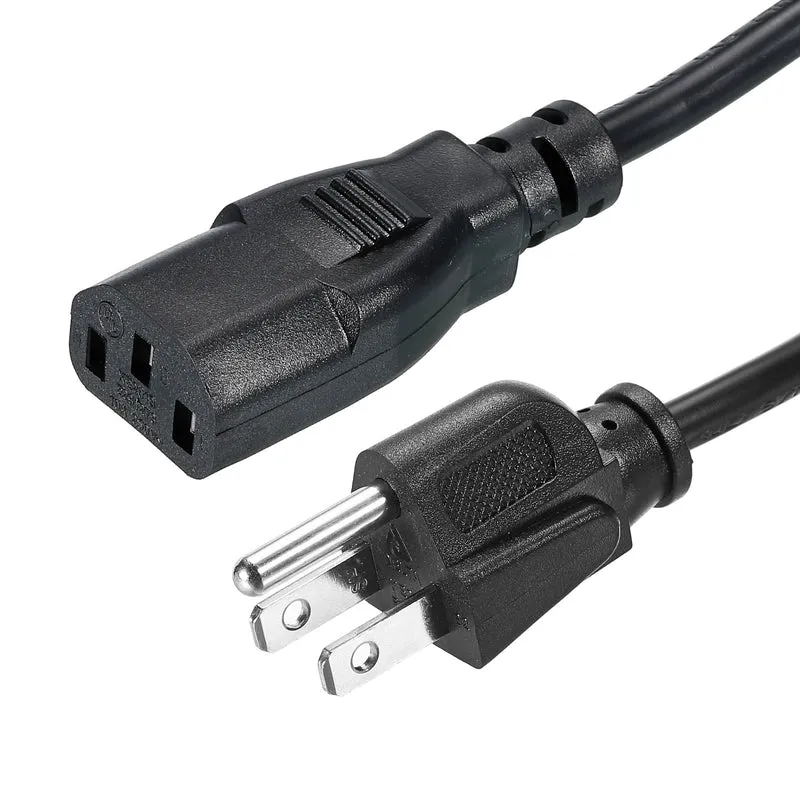 AC Power Cord 3 Prong 3ft 18 AWG Plug AC Cable NEMA 5-15P to C13 Female