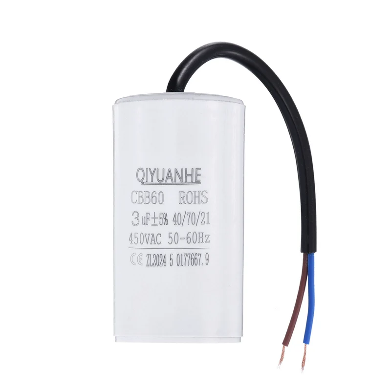 CBB60 3uf Running Capacitor 450VAC 50/60Hz 66x35mm