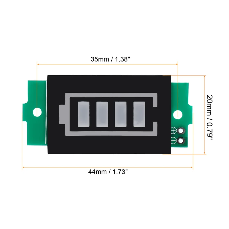 DC 8.4V Lithium Battery Level Indicator, 1 Pack 4 Sections LED Display Capacity Module for Electric Car Battery Test, Blue Light