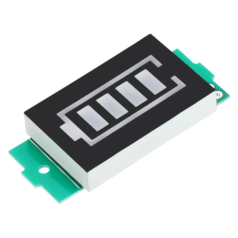 DC 8.4V Lithium Battery Level Indicator, 1 Pack 4 Sections LED Display Capacity Module for Electric Car Battery Test, Blue Light
