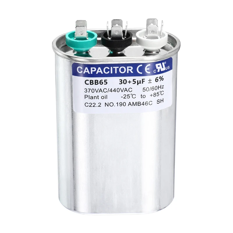 30+5MFD CBB65 Run Start Capacitor 30+5uF, 370/440V Oval AC Capacitor