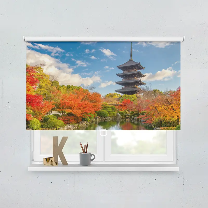 Springrollo Motiv "Japanischer Garten Im Herbst"