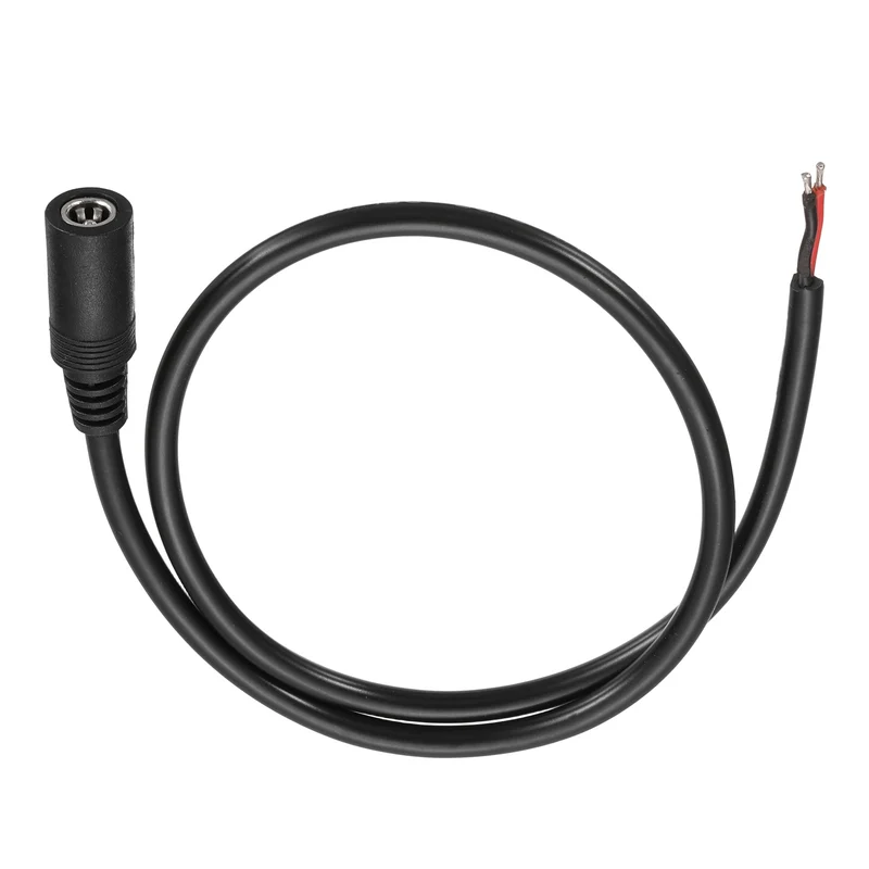 DC Power Pigtail Cable, 50cm/1.6FT 18AWG 5.5x2.1mm FeMale Barrel Plug